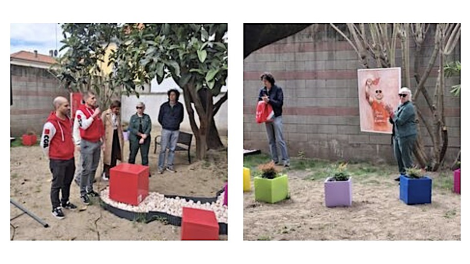 Novara, il giardino della sede della Cgil intitolato ad Attilio Fasulo